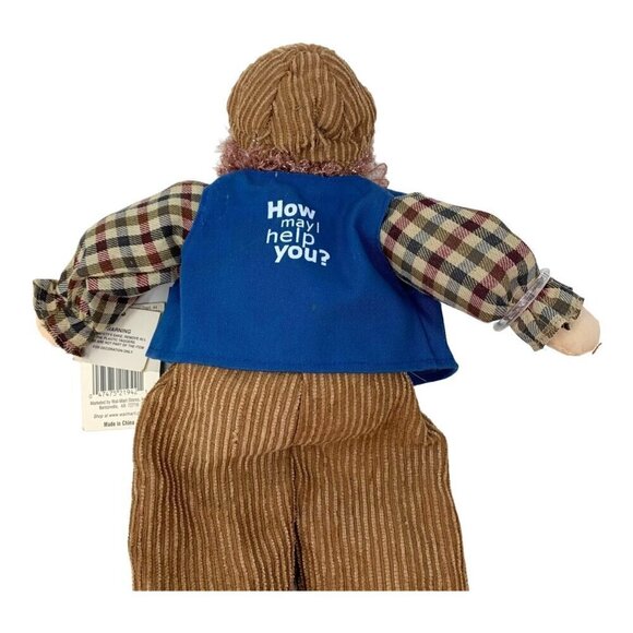 Vintage Walmart Associate Worker Employee Doll Boy Shelf Sitter Dan Dee 18 Inch - Picture 13 of 16